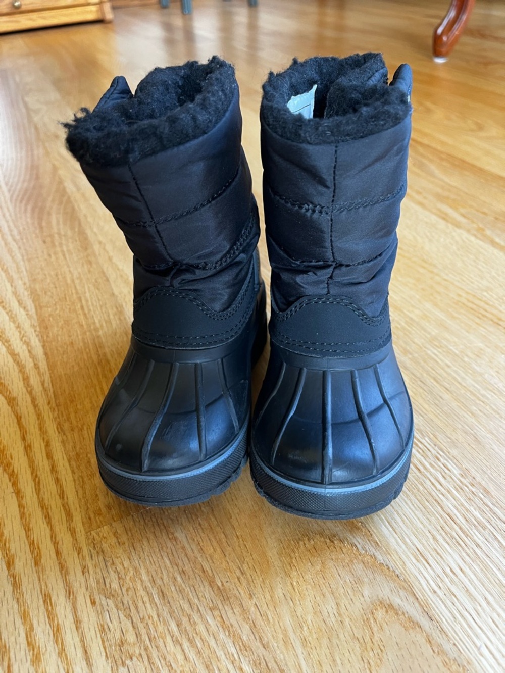 Lands' End Black SZ 7 Toddler Waterproof Insulated Snow Boots